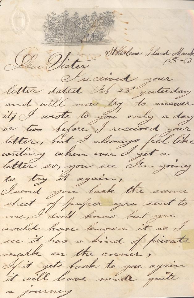 Letter dated: June 2nd 1863 describes travelling to Carolina City, camp life, and a vivid
