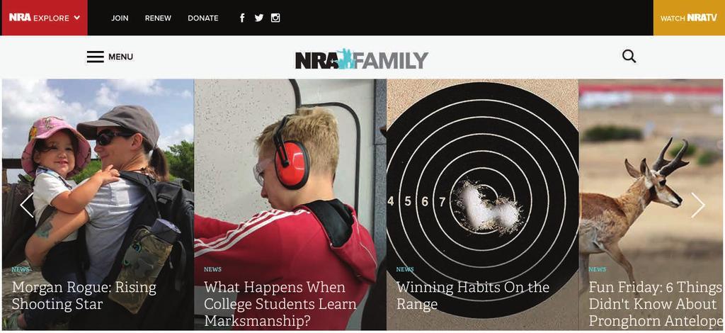 YOUR ALL-ACCESS PASS TO THE OUTDOOR LIFESTYLE NRA Family is NRA s property for beginning shooters of all ages and their