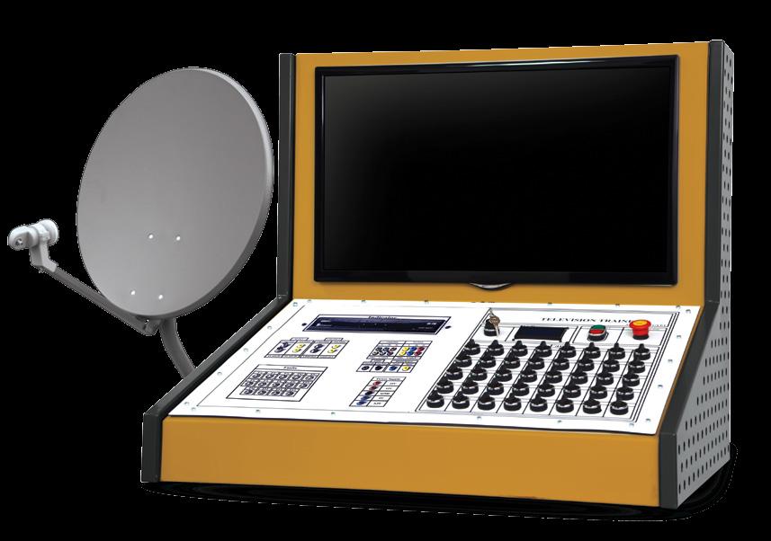 The device is modified to train the students on the dish receiver circuits, audio and circuits, audio inputs and outputs and all the other parts that exist in a dish receiver device.