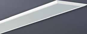 Fidesca-SD Recessed clean-room luminaires with, fine-grained laminated safety glass pane suitable for use with lasers.