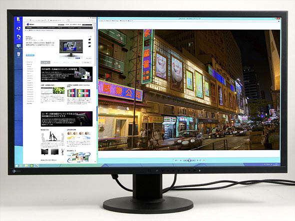 EIZO s FlexScan EV3237 31.5" display supports UHD 4K display. For a large external display, it has high pixel density (approx. 140 ppi) for smooth, very high-definition display.