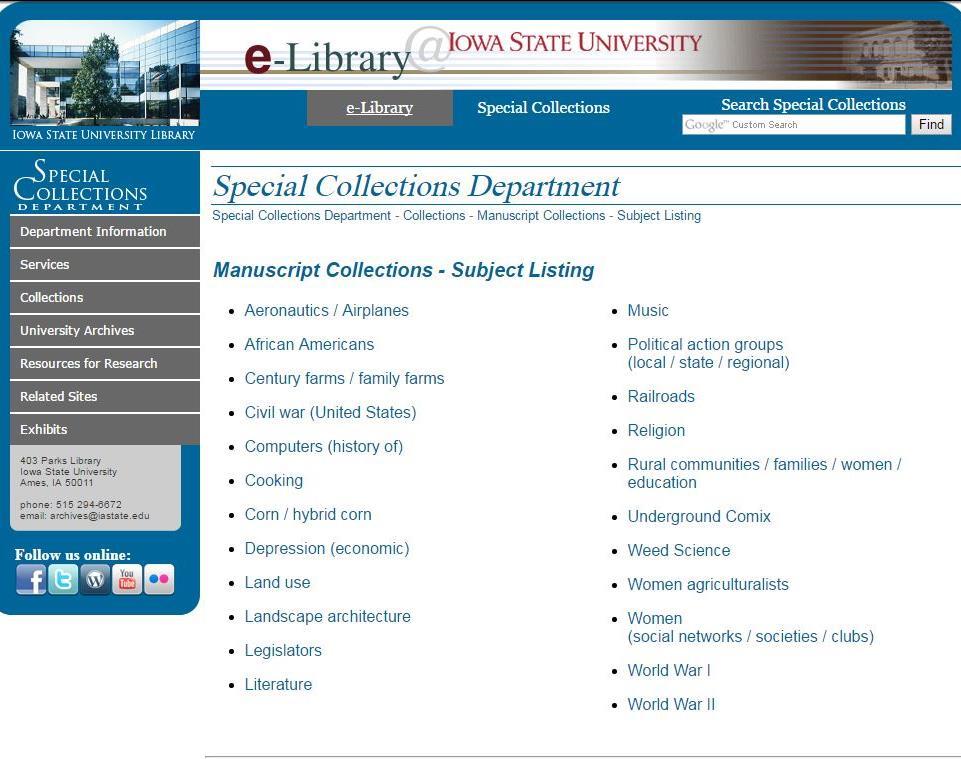 Iowa State University Special Collections and