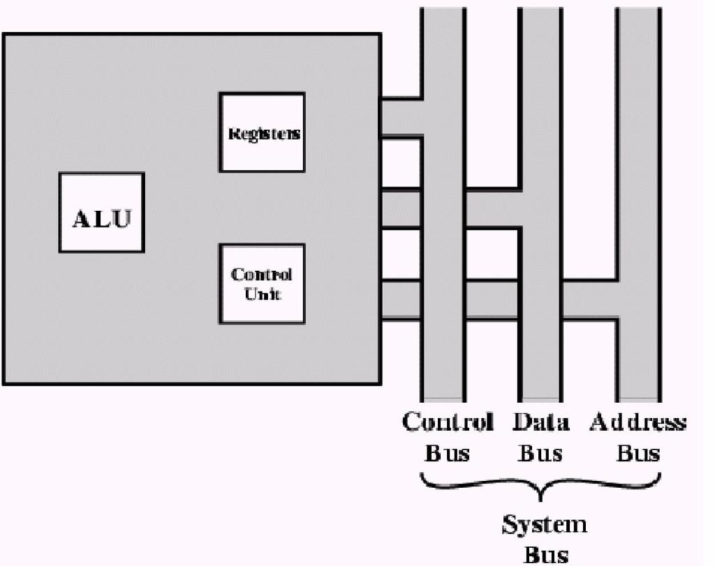 movement of data and instructions into and out of the CPU and controls the operation of the ALU.
