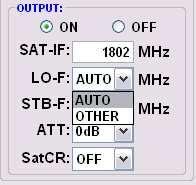 The frequency to be programmed on the receiver is then shown as STB-F When programming the output frequency, ensure there is