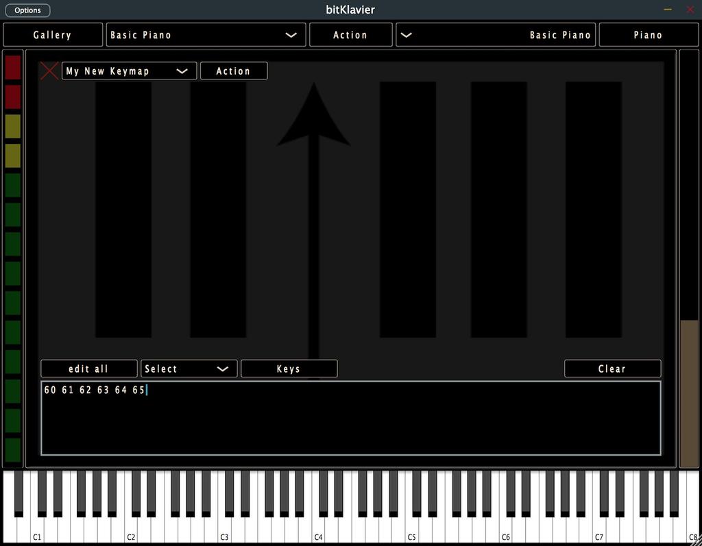 It is easy to save and recall presets in all bitklavier preparations. In Keymap, select new and a Keymap will be auto-named and saved in the menu to the left.