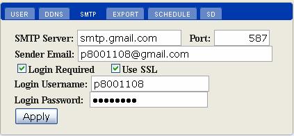4 The Web Interface [SMTP] You can receive a daily report of the counting results by e-mail. First, set up your mail server on this page and then go to the Export tab to enable the function.
