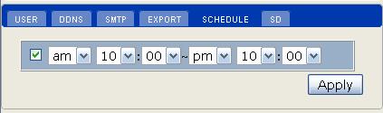 [Schedule] To enable people counting only during certain time of the day, click
