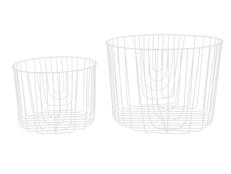 24,5cm 8HLENKC*gbhigh+ PT2906GD Basket Set Lines Material: Metal - Colour: Gold Set of 2pcs: D. 27cm, H. 19cm & D. 36cm, H.
