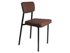 46cm LM1495 Dining Chair Retro Vintage Material: Steel W. PU - Colour: Brown H. 79cm, W.