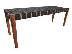 110cm Do Not Leave Outside At All Times LM1528 Bench Weave Material: Wood W. Nylon - Colour: Green H. 40cm, W.