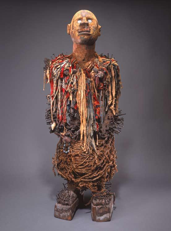 Fig 3 Power figure (nkisi nkondi) Yombe peoples, Democratic Republic of the Congo 8th 9th century Wood, metal, nails, mirrors, cloth, cordage,