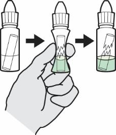 See the Using Sofia section for more information. Squeeze ONCE to break the glass ampoule inside the Reagent Solution Bottle just prior to running the assay.