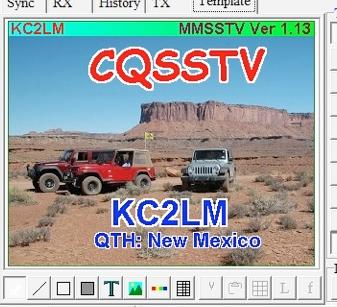 MMSSTV Software -Moving Text - Part 1 Preset Text on a Template may