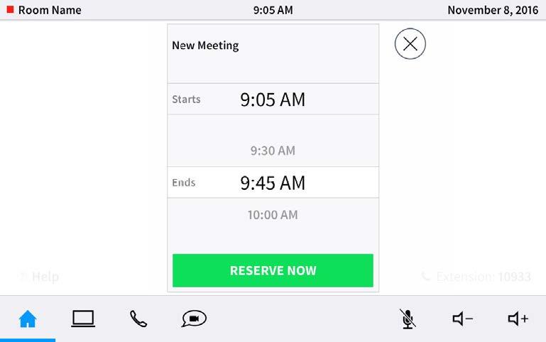 By default, the meeting start time and meeting end time are ppulated fr the next available 30 minute blck f that day. NOTE: Meetings can nly be scheduled fr the same day. 2.