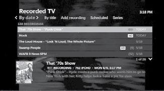 View a List of All Recorded Programs You can view the list of Recorded Programs from any TV in your home with a set-top box. 1. Press MENU, select Recorded TV and then press OK.