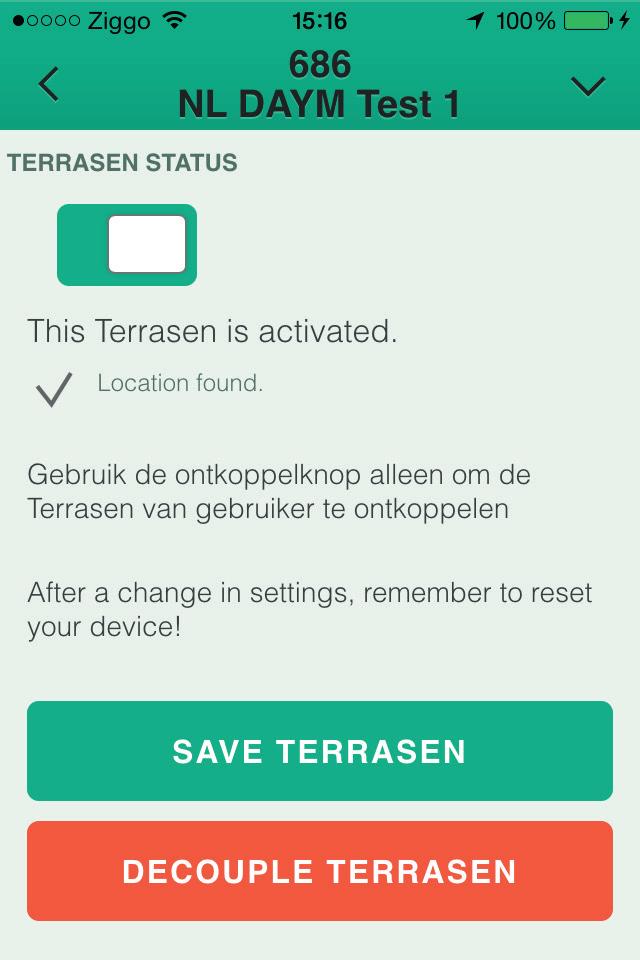 f. Add new TerraSen station If the TerraSen station is not coupled, the station you just scanned will be coupled to your Dacom account.