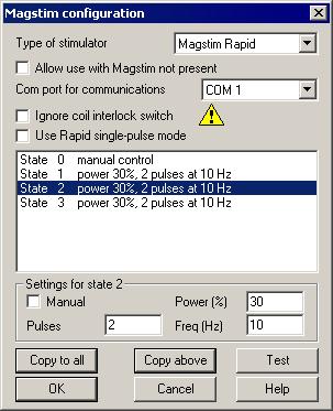 Signal for Windows version 4 Interval Power B This sets the interval between the two pulses, you can use any value from 0 to 999 milliseconds (or 0 to 99.9 milliseconds for Hi-res timing).