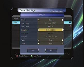 PVR (Personal Video Recorder) Function 1. Recording You can select a recording storage device with the following sequence : Menu > Configuration > Recording Option > Record Device.