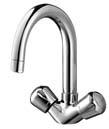 Wall Mounted Sink Mixer with Swivel Spout Code: 4049 Deck Mounted