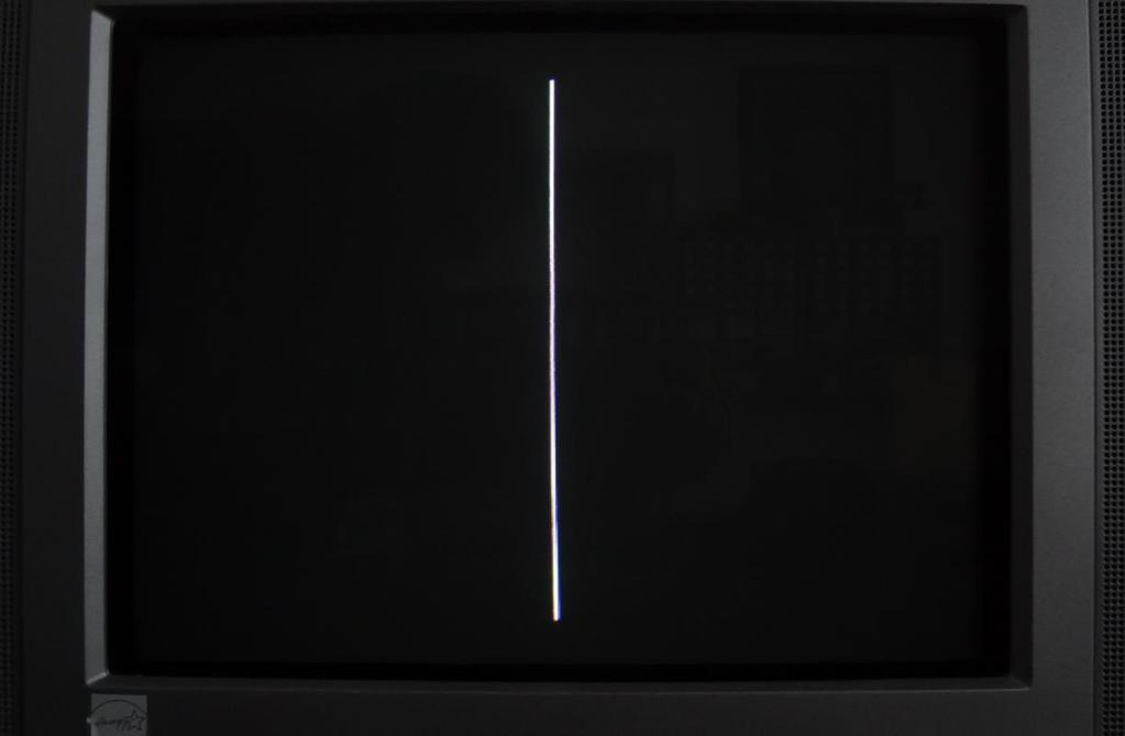 FIGURE 8 Vertical line at center of TV screen FIGURE 9 The uppermost dot of the vertical
