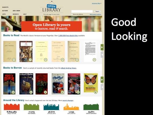 Open Library is a nice looking site.