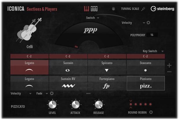 5.1 Main Page The Main Page lets you load articulations, control how these articulations react to your playing, choose how to move between articulations (if multiple articulations are loaded), as