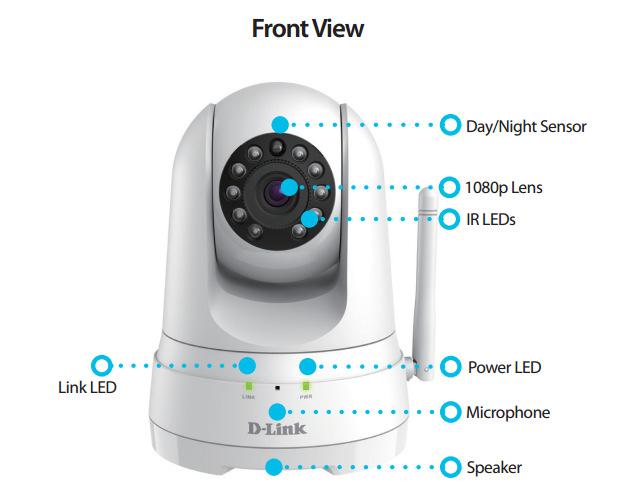 1. PRODUCT INTRODUCTION The DCS-8525 Full HD Pan & Tilt Wi-Fi Camera provides a range of features to help you effectively monitor large areas of your home or small office at all hours of the day.