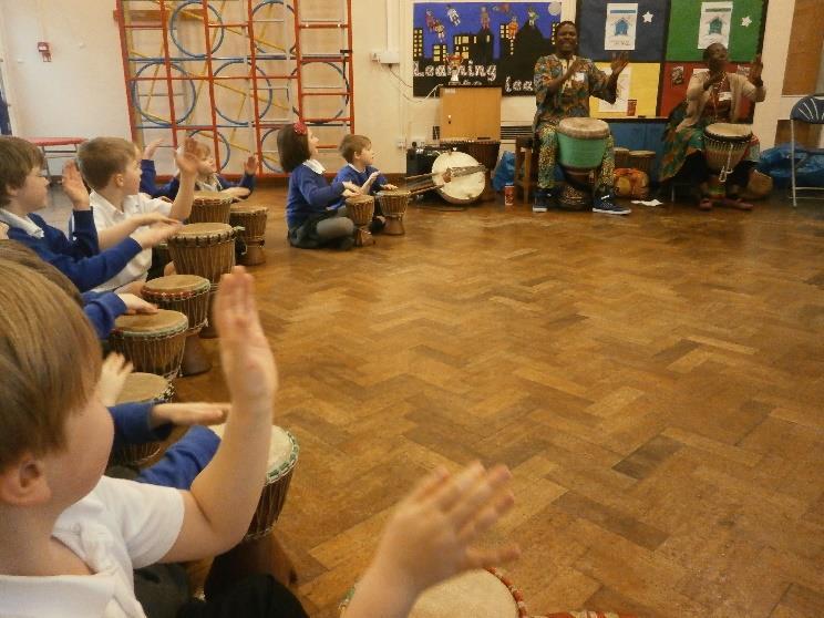 Work on beat includes movement, clapping and instrumental activities. The children play games with rhythm patterns and are taught that rhythm is not the same as beat.