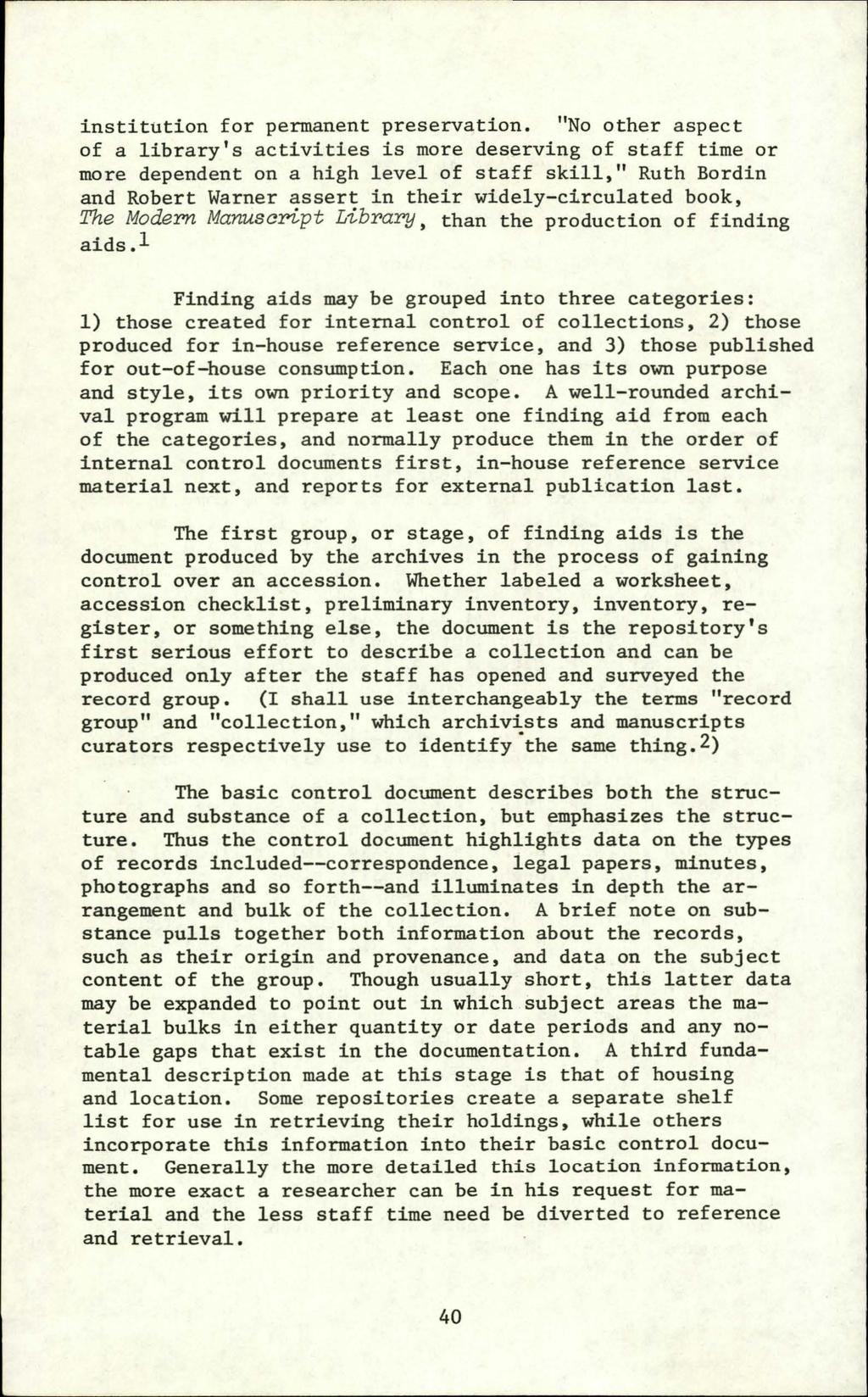 Georgia Archive, Vol. 4 [1976], No. 1, Art. 5 institution for permanent preservation.
