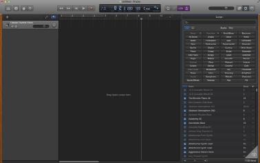 1. GETTING STARTED E F G H D J A B C I Figure 1. Navigation within GarageBand. A. Track headers - Contains track information B. Track mixer - Controls track volume and pan C.