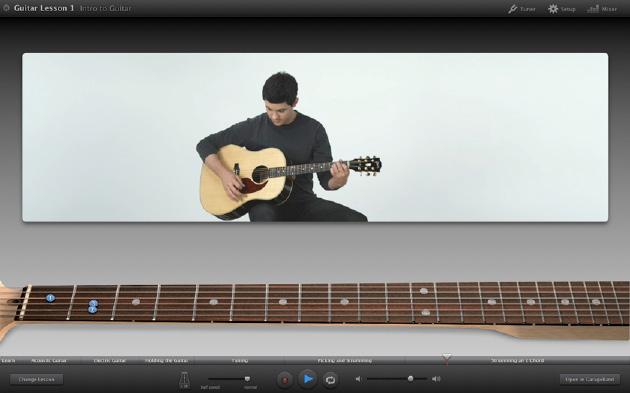 7. MUSIC LESSONS GarageBand offers users the opportunity to learn how to play through watching interactive lessons.