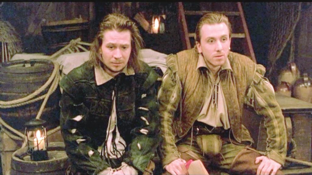 Activity Three All the World s a Satirical Stage Gary Oldman as Rosencrantz and Tim Roth as Guildenstern in Tom Stoppard s Rosencrantz and Guildenstern are Dead.