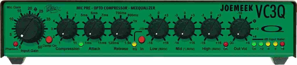 Having already sold 11,000+ VC3 units, JOEMEEK know a thing or two about achieving quality recording a budget. The Meequalizer has always been a fantastic partner to the VC3 and V2 models.