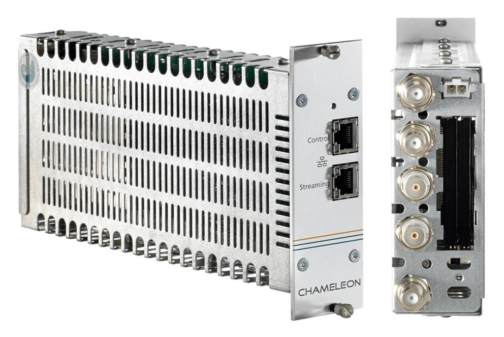 WISI GNHWA Chameleon Processor for Broadcast Feed Reception Cost-Effective 8VSB, QAM, ASI or IP Receiver for Smaller Network Applications Receive up to 2x 8VSB/ATSC, 2x QAM, 2x ASI and/or up to 32x