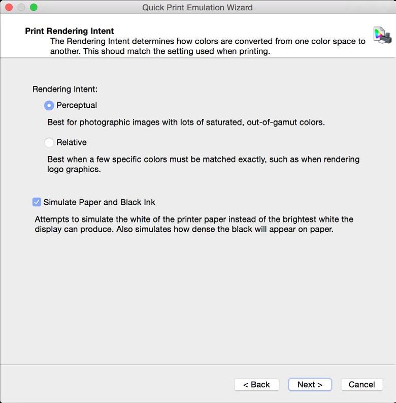 Example Usage Scenarios 45 On the Printer Rendering Intent page, select the rendering intent to be used when printing.