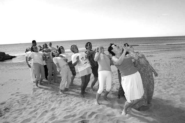 French Laughter Club members enjoying a session on a beach Fun And Playfulness There is a saying that, We don t stop playing because we are old, but we grow old because we stop playing.