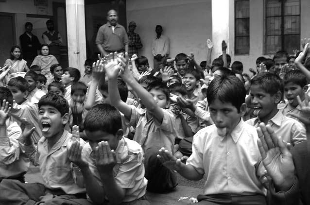 Laughter Yoga session in a blind school in India Sound Of Laughter Is Contagious One needs to look at other people to initiate laughter.