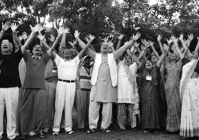 This is how a typical Laughter Club looks like in India There was no time to laugh. I believed laughter could improve health and cope with the stressors of modern living.