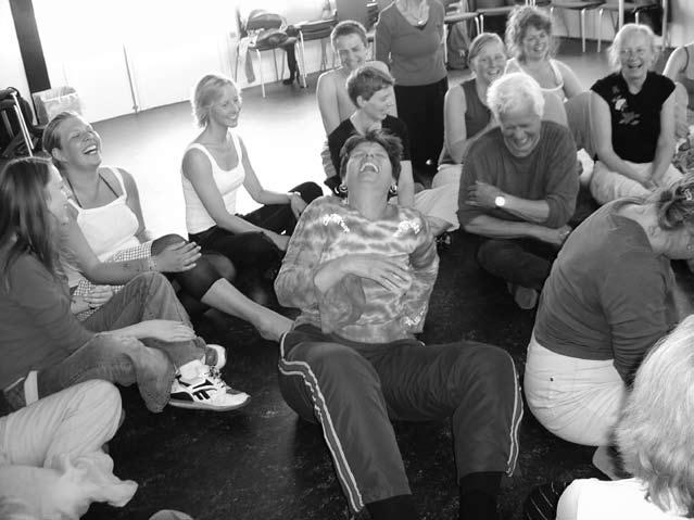Laughter Meditation in progress in Denmark any way (no eye messages, funny faces, and funny sounds) as this will engage the conscious mind. We need to release the conscious mind.
