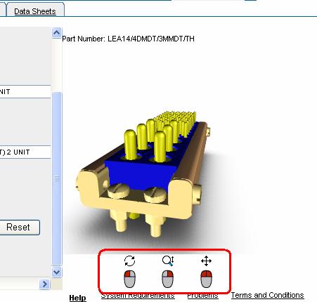 Click on the Create button and the 3D view of the connector shown will update using the selections you have made.