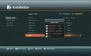 4. INSTALLATION 4.A. ANTENNA SETUP Installation menu helps you to setup a variety of parameters necessary for receiving signal, add new service, upgrade the new software and reset the channel data.