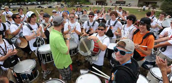 Highlights for High School Students: Marching Percussion Track Students grouped by experience level for maximum learning Concert Percussion Track