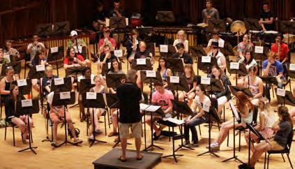 musicians of all abilities and backgrounds. Students develop their musical skills through intense and enjoyable rehearsals in concert bands and chamber ensembles.