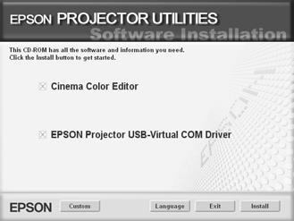 Installing the Software Before you begin, make sure that the projector is not connected to your computer. Then follow these steps to install the software: 1.