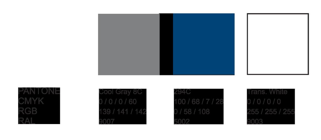 2.6 LOGO COLOURS The main logo colours are the following: - grey - blue -