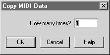 Copy MIDI Data dialog box 40-6 measure, or ctrl-shift-click the target measure (as long as the target measures aren t directly above or below the selected measures).