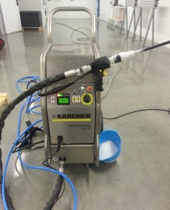 Dry Ice Blasting Working principles: The process consists in throwing particles