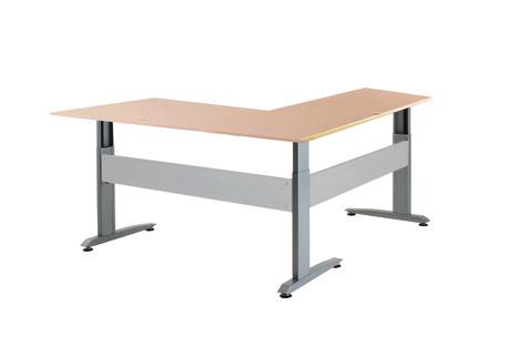 of the worktop to calculate how much weight can go on the desk (page 14) Worktop overhangs the frame by 20mm all around All our standard L-shape worktops are 2-piece for easier