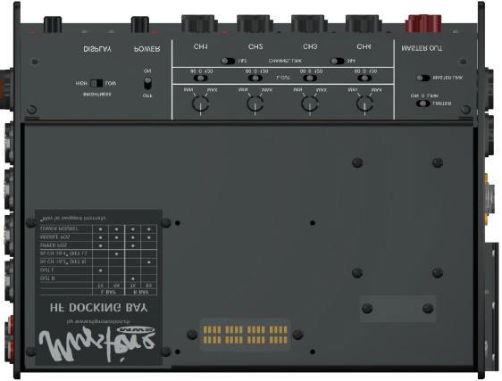 Cover HF-Docking Bays The cover of Mystère MWS provides all connections, necessary to mount up to 4 receivers and 2 transmitters.