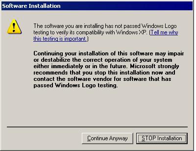 Installation will then proceed: Orpheus' drivers are have not been submitted for Windows Logo testing,